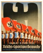 Propaganda Poster Third Reich Sport Week Nazi Germany