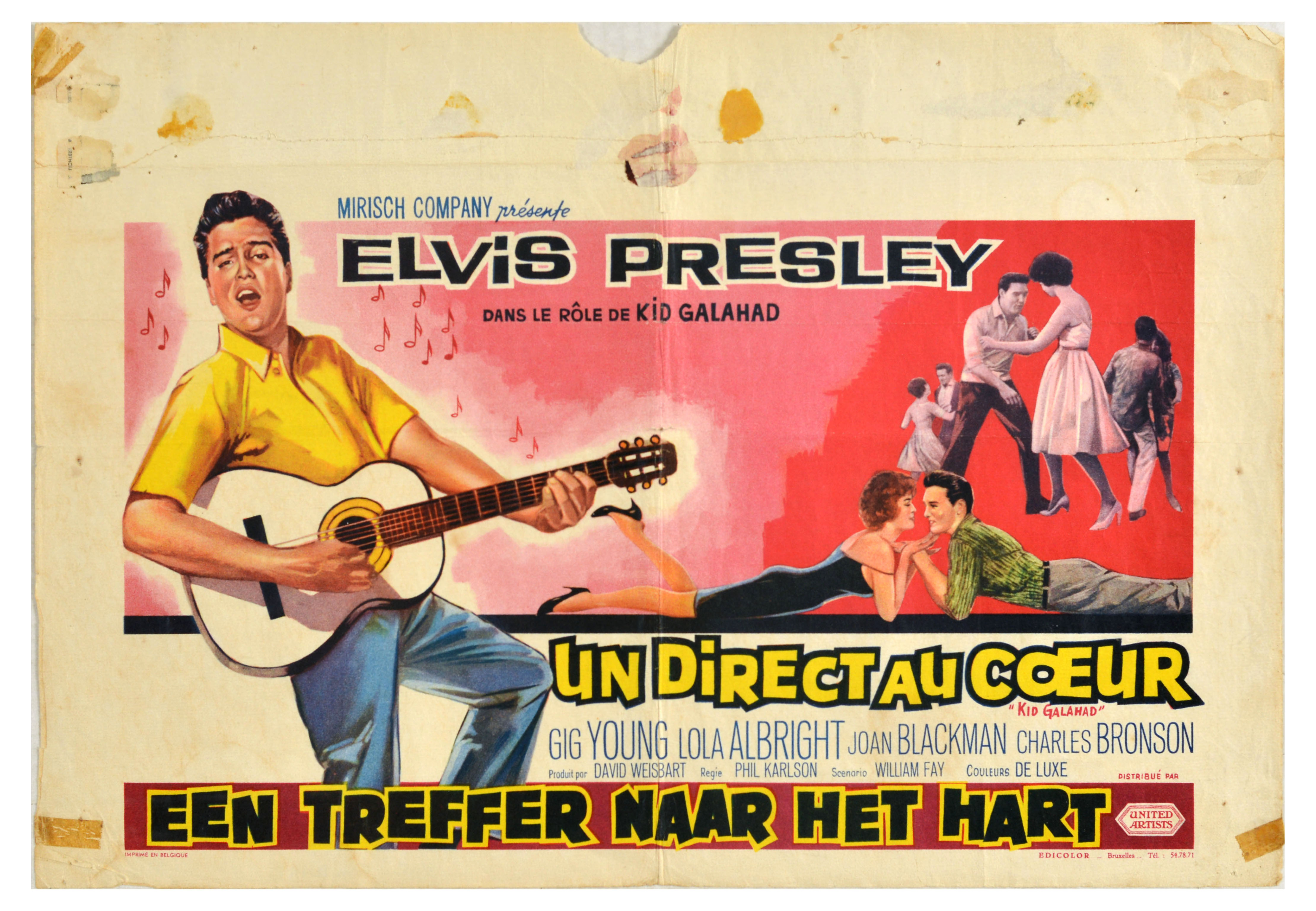 Movie Poster Elvis Presley Kid Galahad Musical Sports Drama