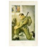 War Poster We Kneel Only To Thee Clive Uptton Prayer Infantryman