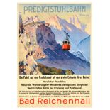 Travel Poster Bad Reichenhall Predigtstuhlbahn Germany