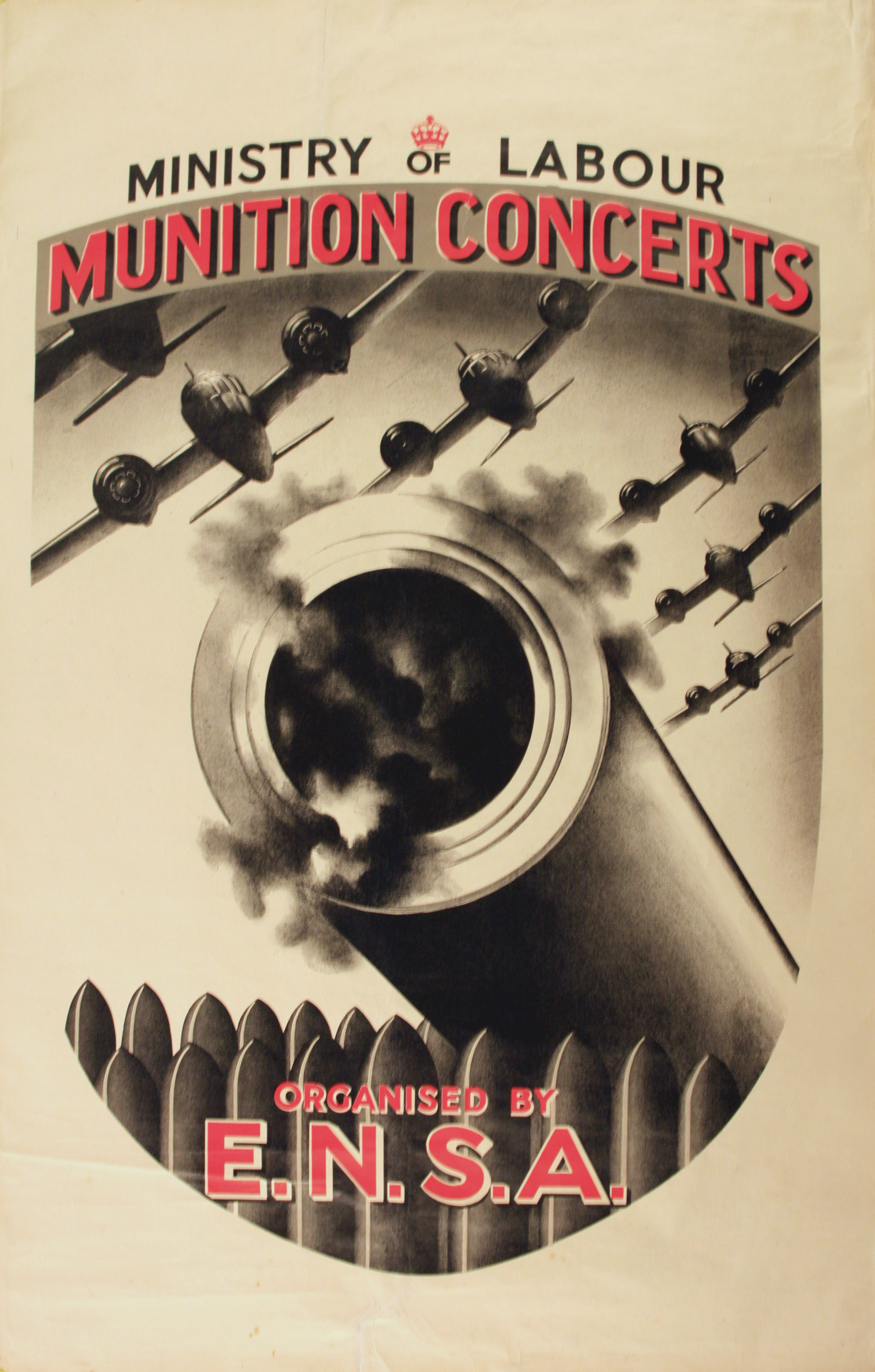 Propaganda Poster Munition Concerts WWII UK Home Front Bombers Air Force