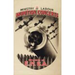 Propaganda Poster Munition Concerts WWII UK Home Front Bombers Air Force