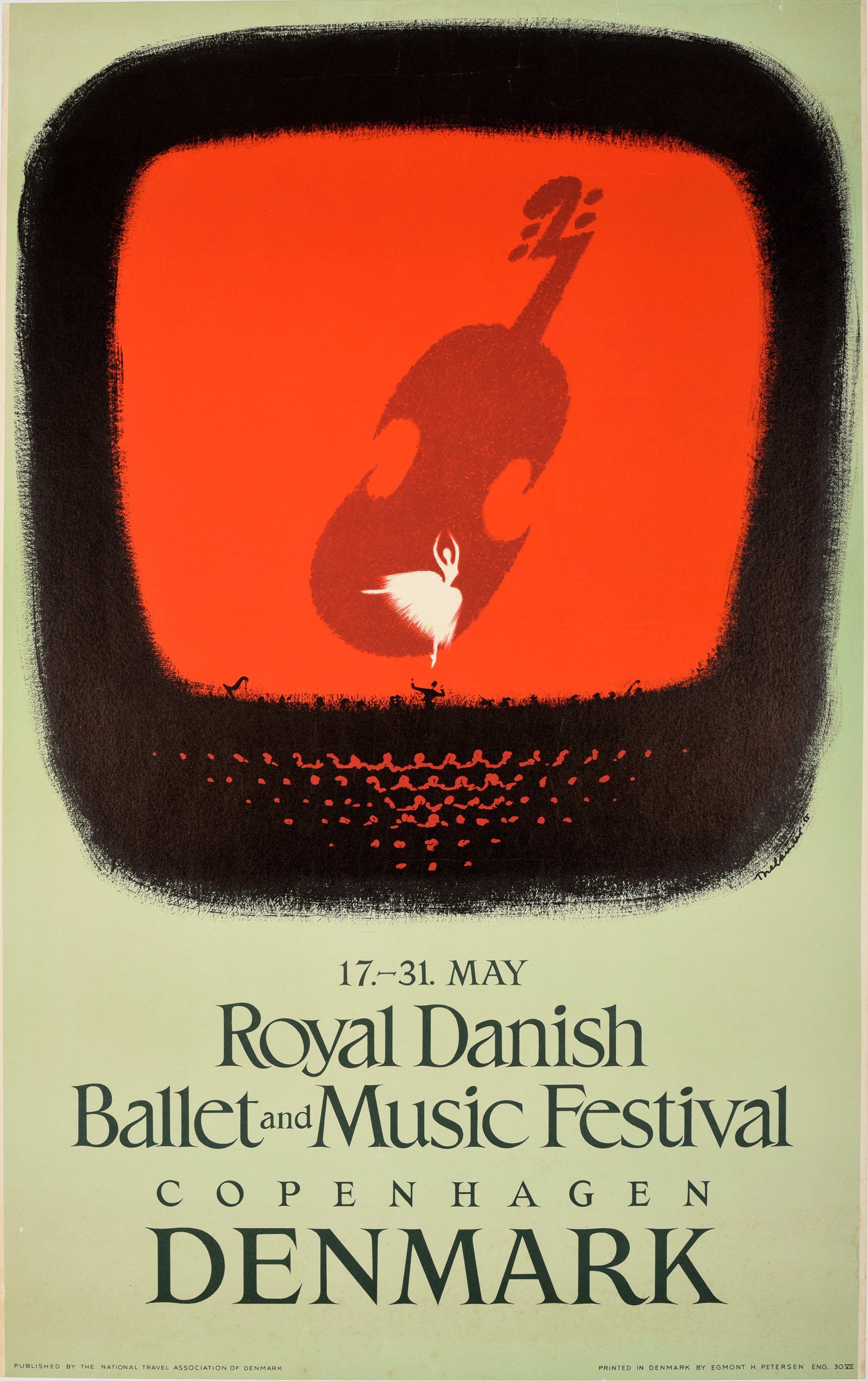 Advertising Poster Royal Danish Ballet and Music Festival