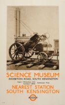 Advertising Poster Science Museum London Undergrounf Kensington Steam Locomotive