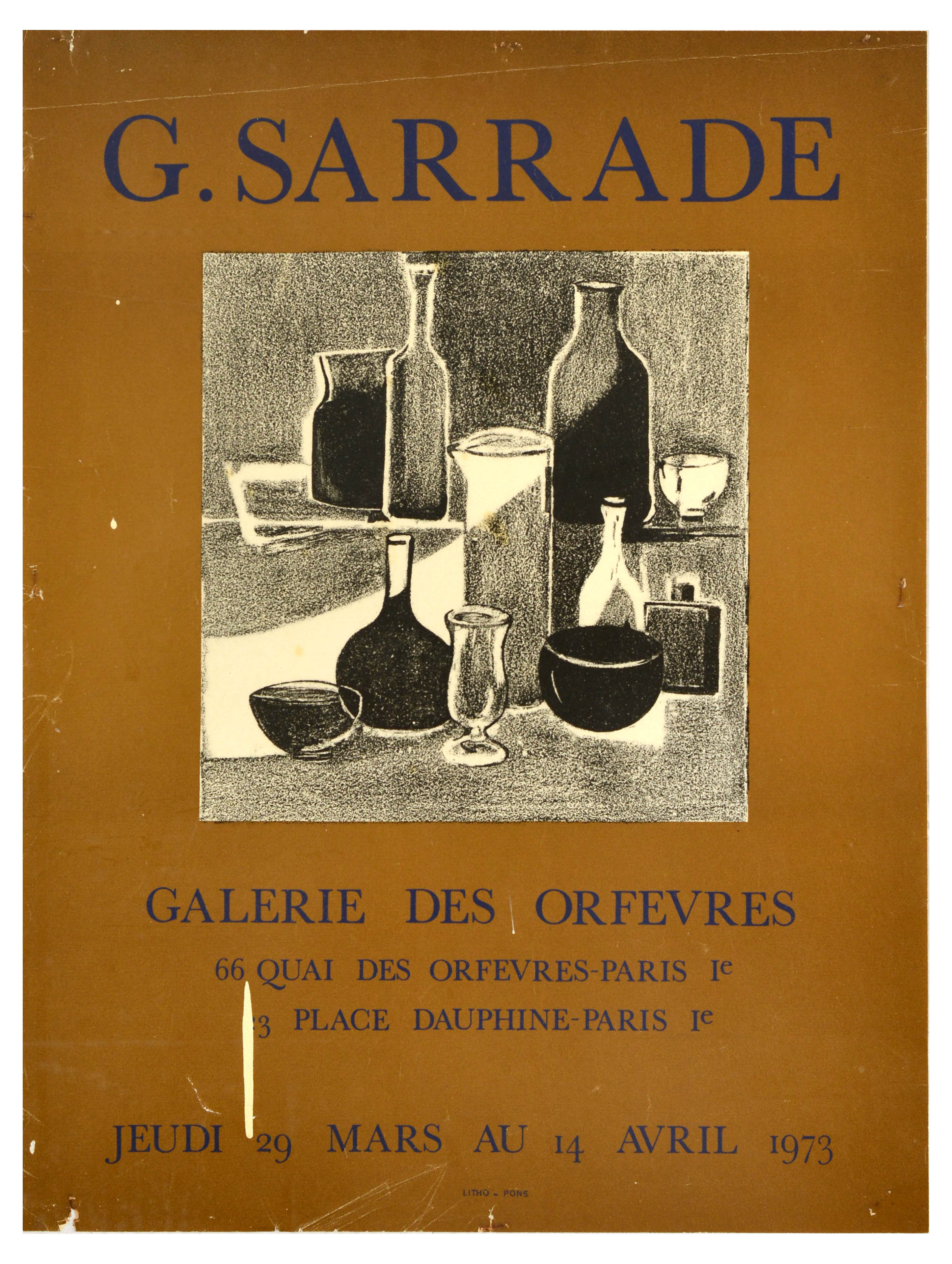 Advertising Poster Sarrade Engravings Galerie Des Orfevres