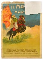 Travel Poster Morocco Via Marseille PLM Railway