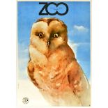 Advertising Poster Warsaw Zoo Owl Swierzy