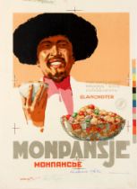 Advertising Poster Monpansje Kazakhstan Hard Boiled Sweets USSR