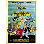 Movie Poster Tintin Herge Lake Of Sharks Lago De Los Tiburones