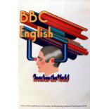 Advertising Poster BBC English Teaches the World Midcentury Modern