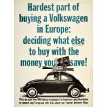 Advertising Poster Volkswagen Beetle USA Europe