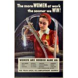 War Poster Women At Work WWII Equality Rights USA