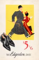 Advertising Poster Edgerton Shoe Men Fashion Art Deco Bell Boy USA