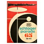 Advertising Poster Schlager Parade Hit Song Show Jazz  Midcentury Modern