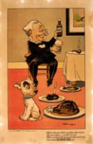Advertising Poster Scotch Ale Younger Beer Dinners Late Cartoon