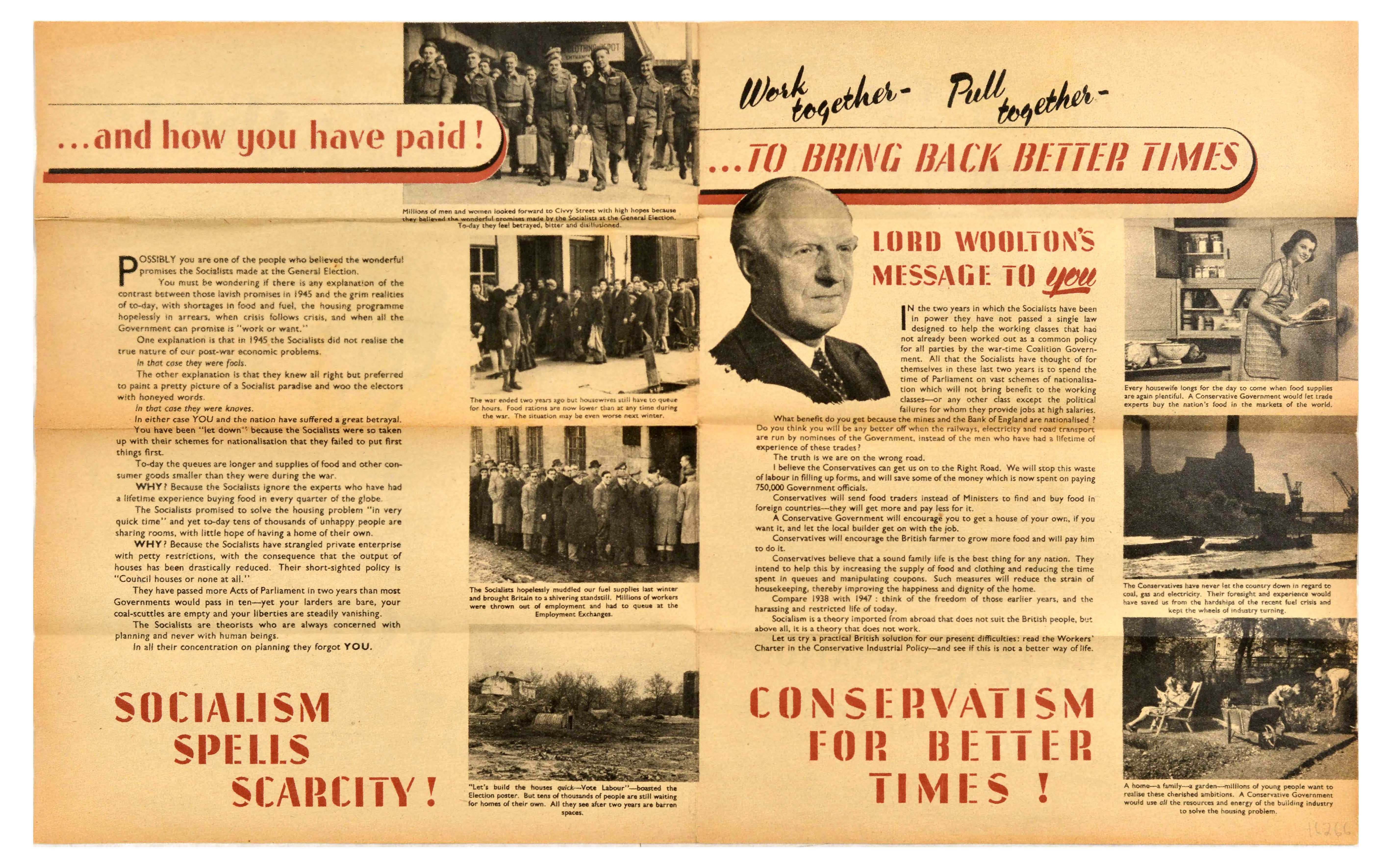 Propaganda Poster Conservative Association Britain Better Times - Image 2 of 2