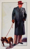 Advertising Poster Schloss Bros Co Fashion Man With Bulldog USA Art Deco
