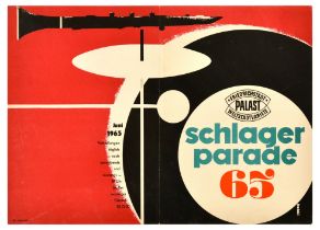 Advertising Poster Schlager Parade 65 Song Show Horizontal