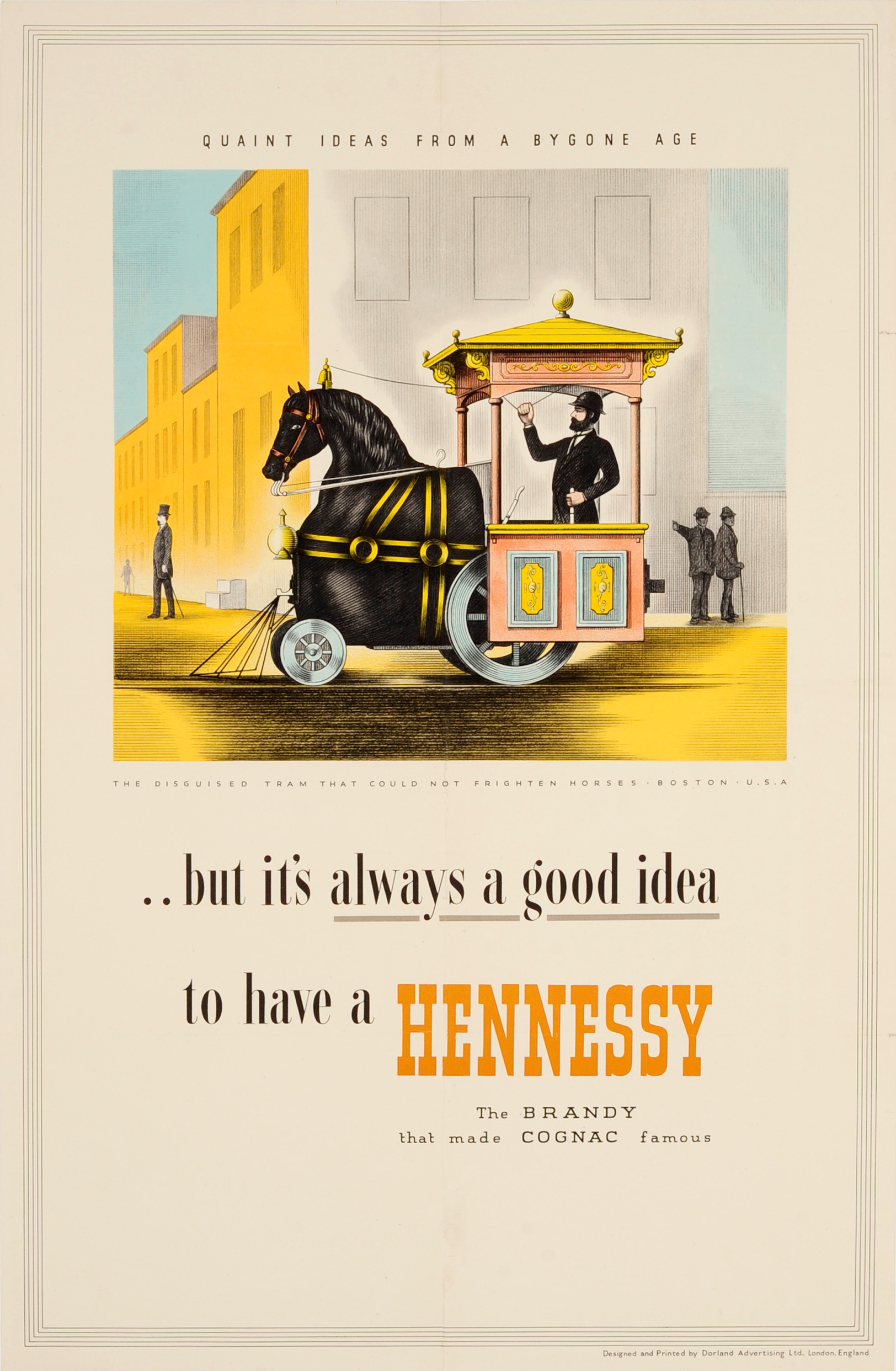 Advertising Poster Hennessy Cognac Brandy Alcohol Good Idea 