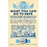 Propaganda Poster War Savings Children Thrift USA WWI