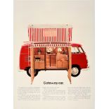 Advertising Poster Volkswagen Camper Campmobile Getaway Car USA