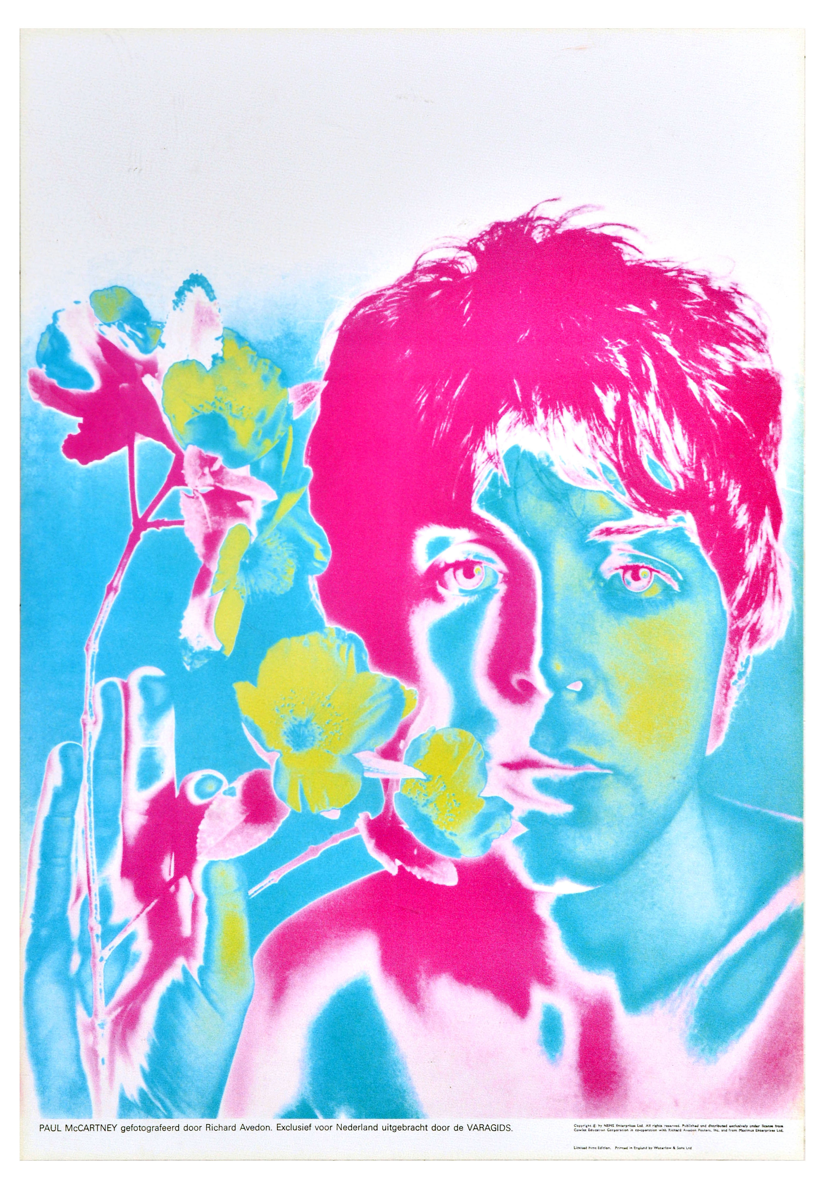 Advertising Poster Beatles Paul McCartney Flower Avedon