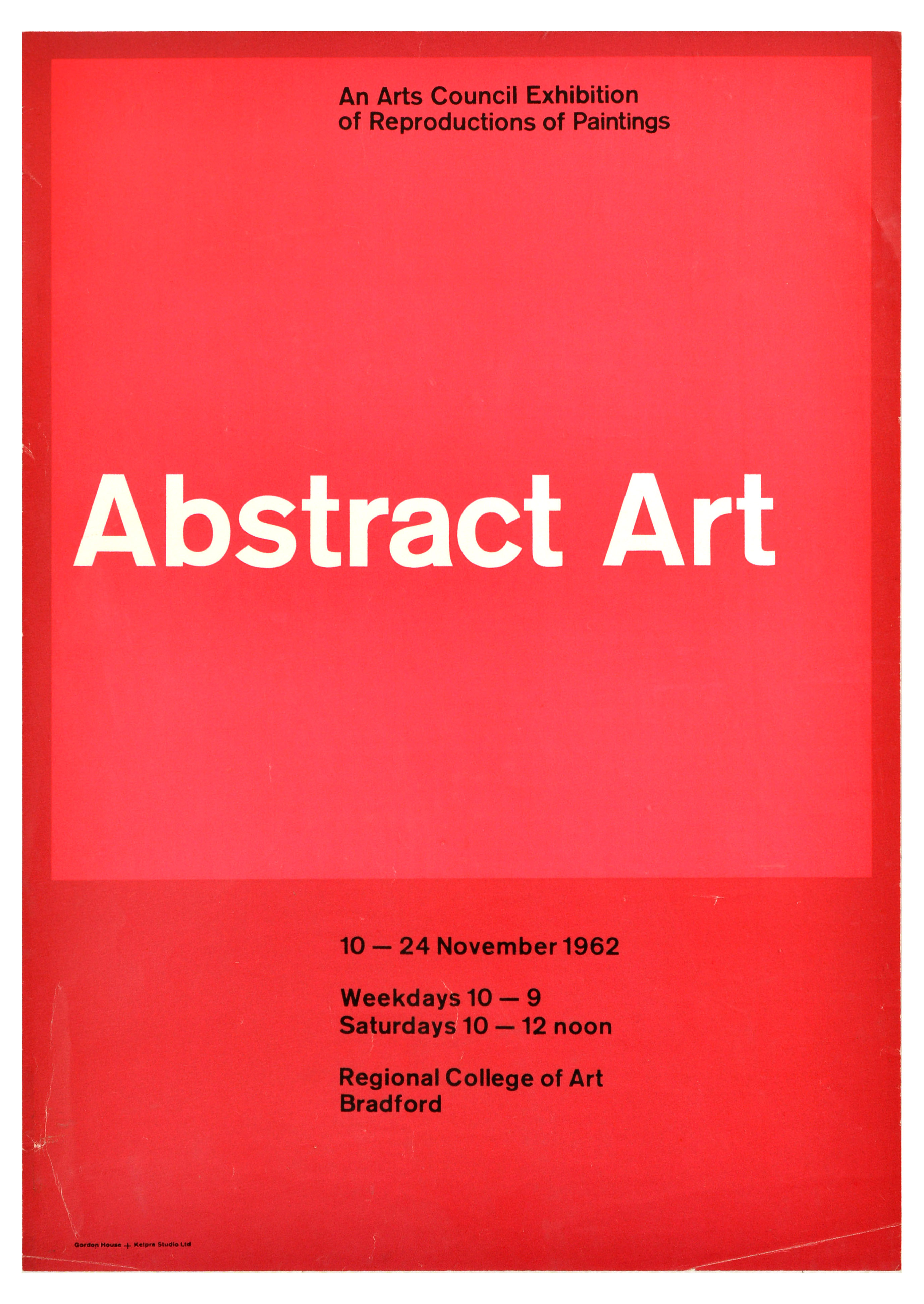 Advertising Poster Abstract Art Exhibition Red Bradford