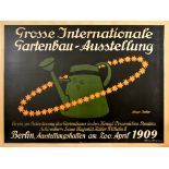 Advertising Poster Horticultural Exhibition Julius Klinger Hans Challier Jugendstil