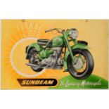 Advertising Poster Sunbeam S7 Luxury Motorcycle