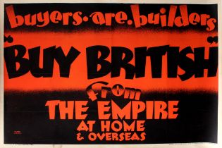 Advertising Poster Buy British Buyers Are Builders EMB Empire Marketing Board