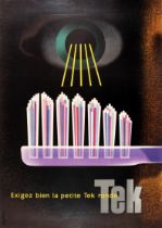 Advertising Poster Tek Toothbrush Modernism Fritz Buhler