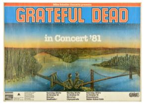 Advertising Poster Grateful Dead Concert Germany