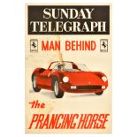 Advertising Poster Ferrari Prancing Horse Sunday Telegraph