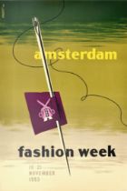 Advertising Poster Amsterdam Fashion Week Midcentury Modern