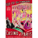 Advertising Poster Casino de Paris Cancan Variete Super Revue