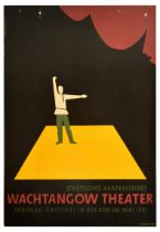 Advertising Poster Vakhtangov Theatre Moscow GDR Midcentury Modern