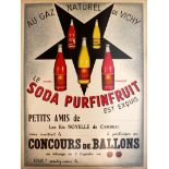 Advertising Poster Soda Purfinfruit Midcentury Modern