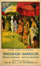 Advertising Poster Takoradi Harbour Chiefs Palaver Ghana Africa Empire Marketing Board