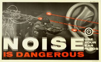 Propaganda Poster Noise Is Dangerous Automatic Rifle Fire Royal Air Force