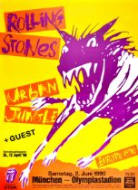Advertising Poster Rolling Stones Urban Jungle Steel Wheels Tour