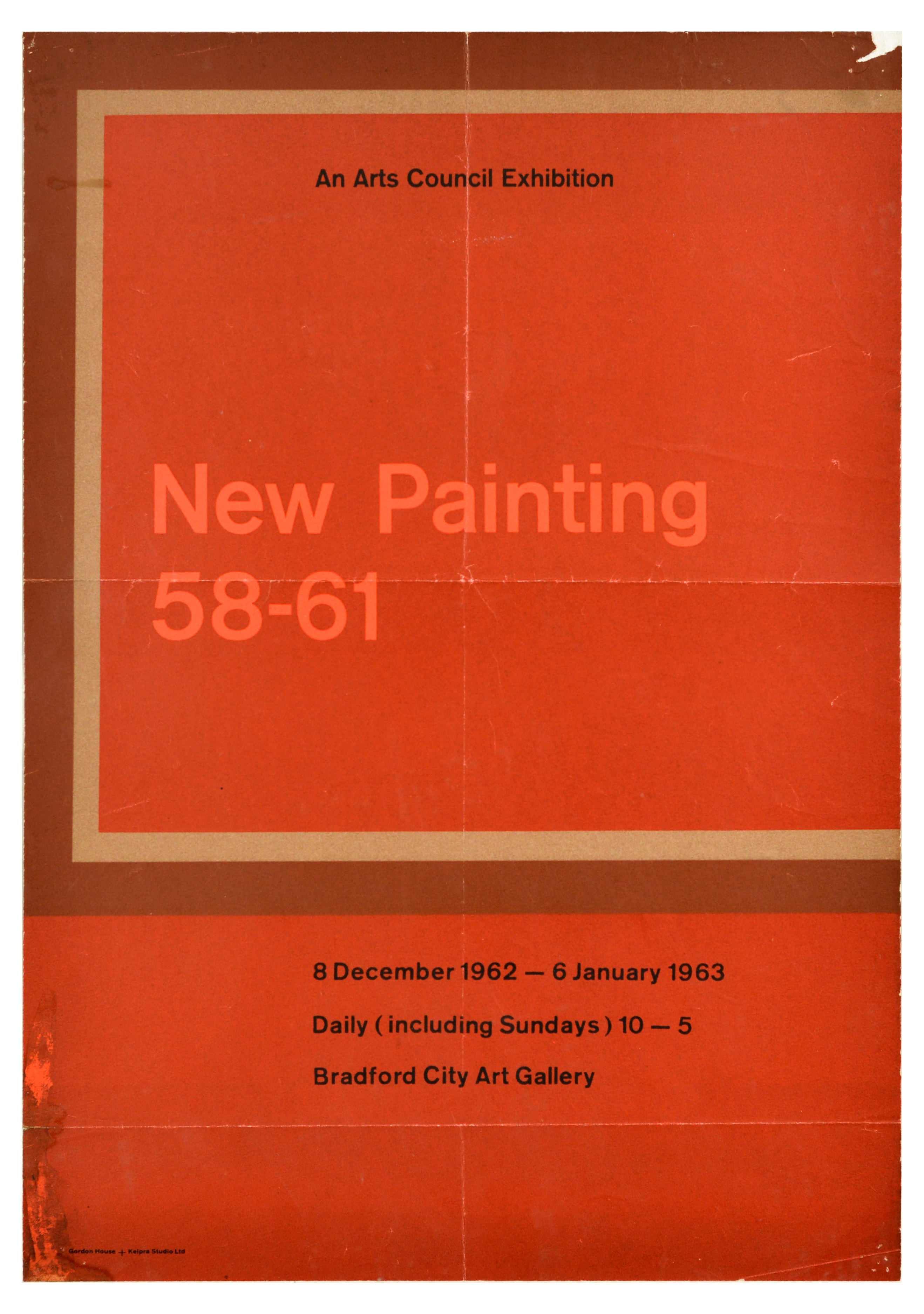 Advertising Poster New Painting 58-61 Art Exhibition Red