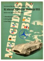 Sport Poster Mercedes Benz ADAC 1955 300SLR Car Racing
