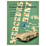 Sport Poster Mercedes Benz ADAC 1955 300SLR Car Racing