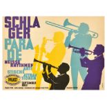 Advertising Poster Schlager Hit Parade Jazz Music Midcentury Modern