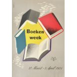 Advertising Poster Book Week Reading Midcentury Modern