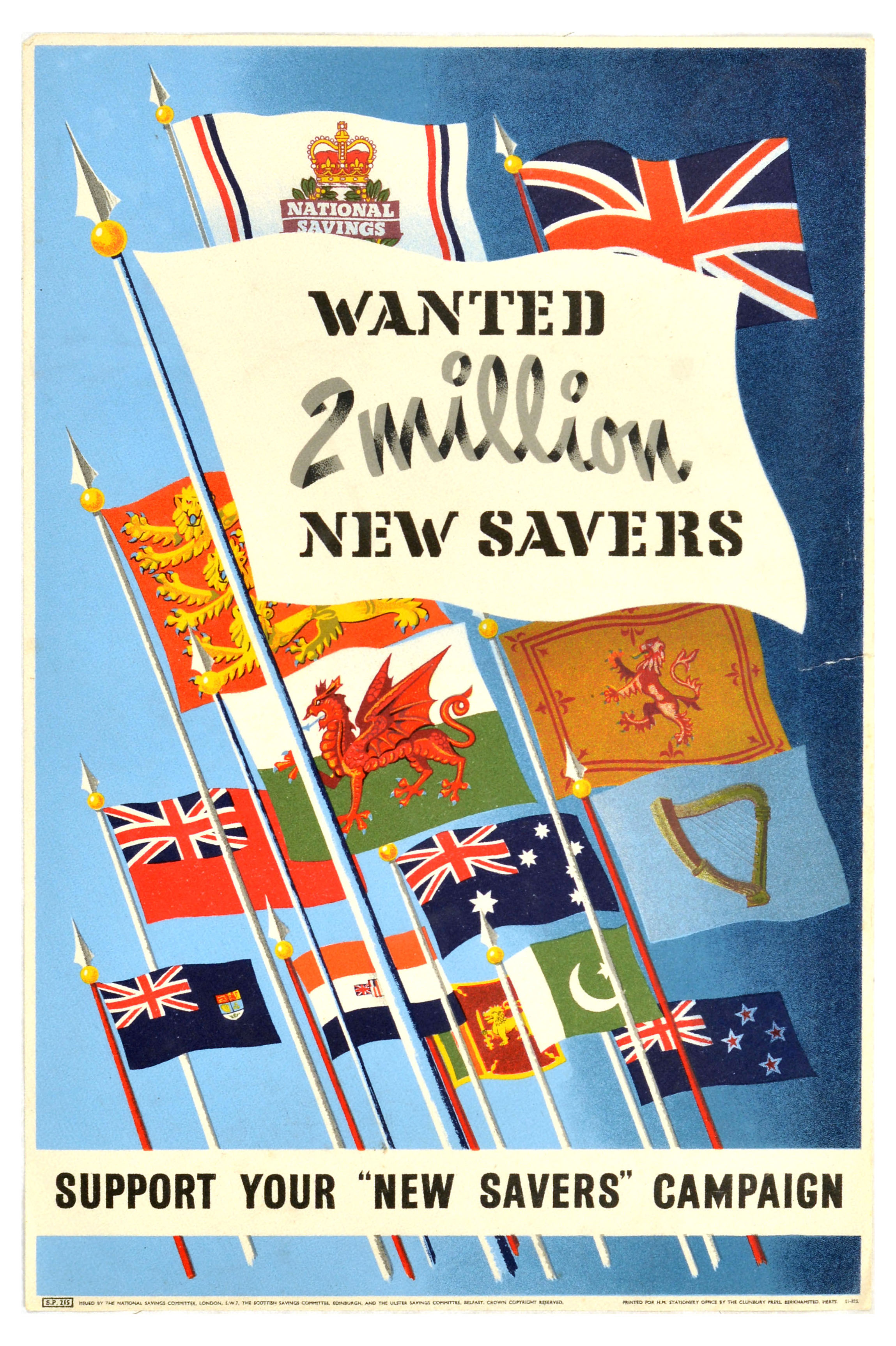 Advertising Poster Wanted 2 Million New Savers National Savings