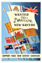 Advertising Poster Wanted 2 Million New Savers National Savings