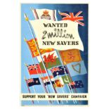 Advertising Poster Wanted 2 Million New Savers National Savings