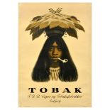 Advertising Poster Tobak Tobacco FDB Tobacco Factory Esbjerg Smoking Pipe