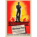 Advertising Poster Munchener Post Newspaper Art Deco Modernism